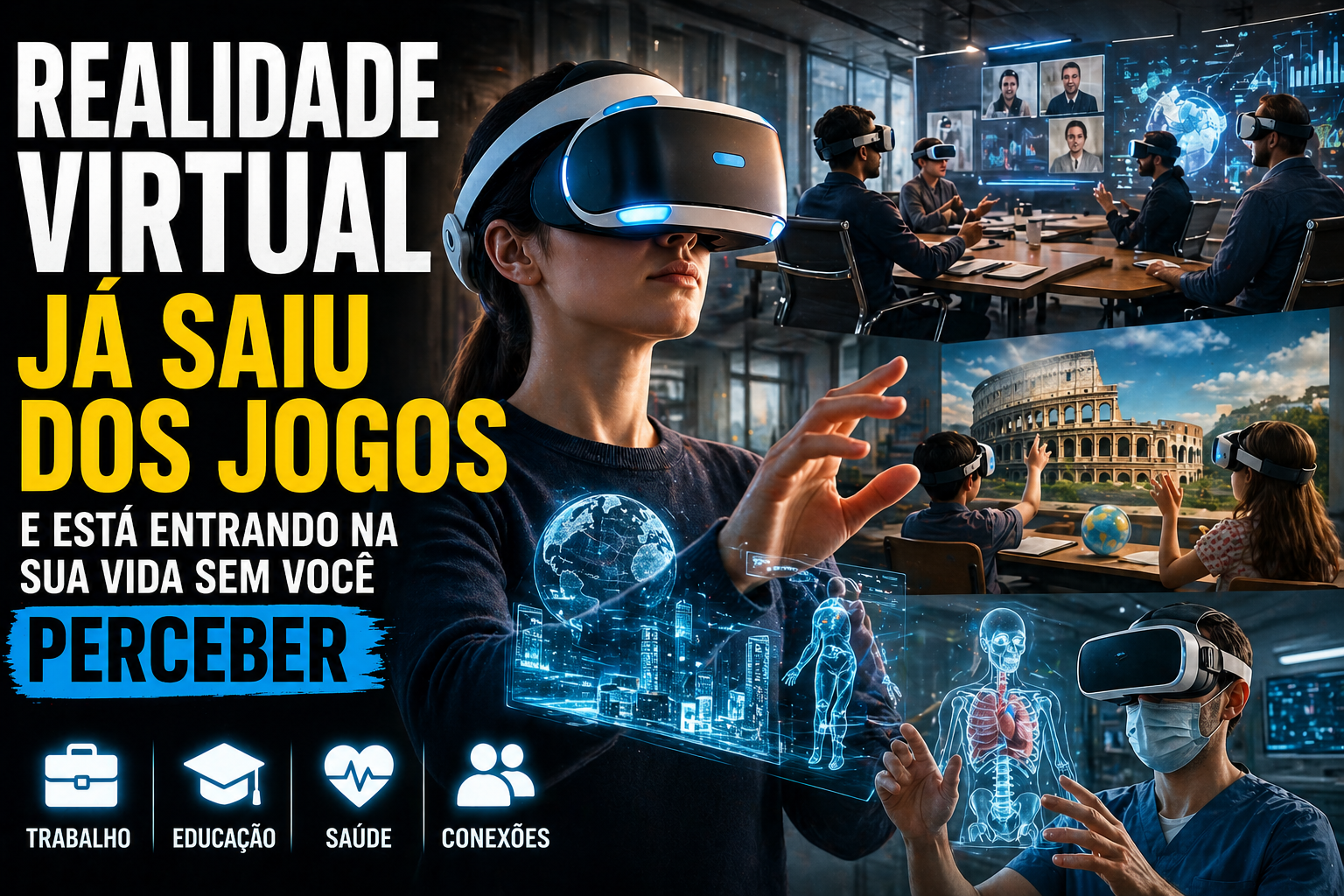 A Realidade Virtual Já Saiu dos Jogos — E Está Entrando na Sua Vida Sem Você Perceber